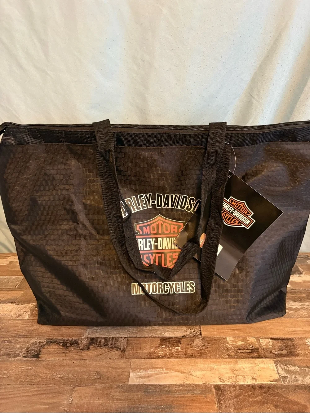 Harley-Davidson Black Duffel Tote with Logo Patch